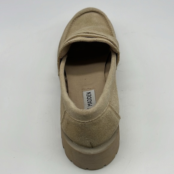 Steve Madden - Lila Taupe Suede Slip On Rounded Close Toe Chunky Loafer Size 8.5 - Picture 11 of 13